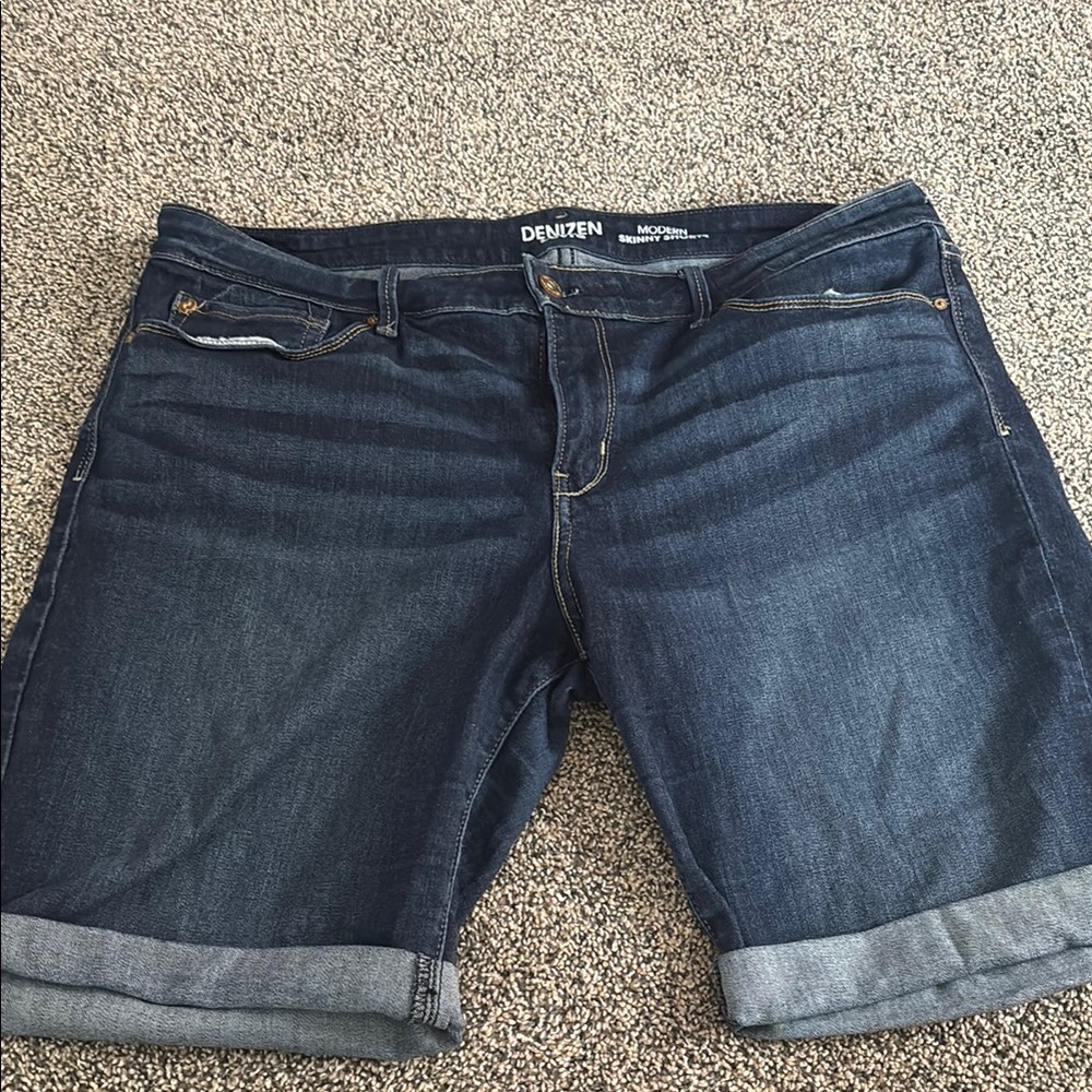 Levi's Denizen Dark Blue Denim Shorts